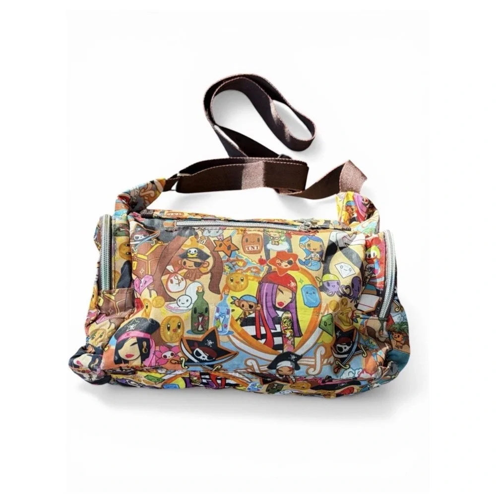 Rare Vintage 2000s tokidoki Pirata pattern Bag authentic Rainbow zippers